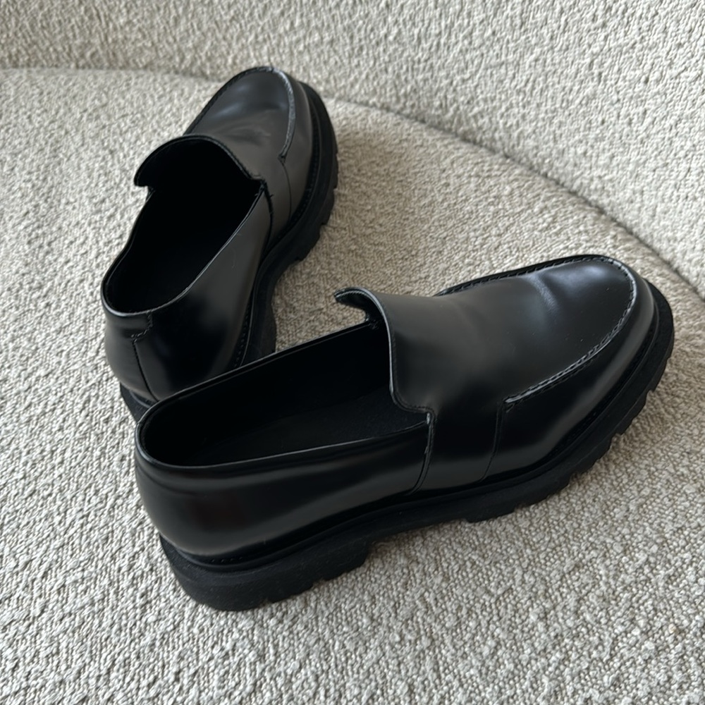 COS Black Leather Lug Sole Loafers - Picture 4 of 10